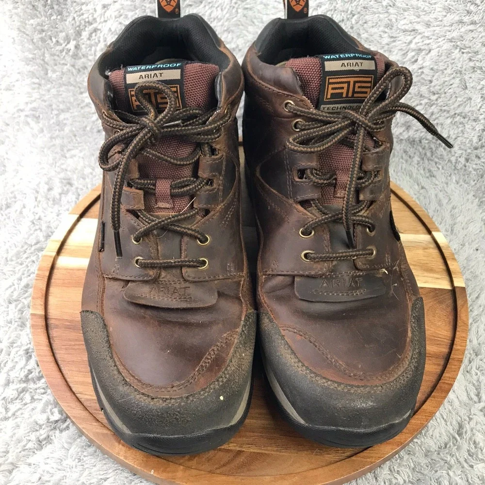Ariat Terrian ATS Boots Mens 13D Brown‎ Leather Waterproof Hiking Outdoor Shoes